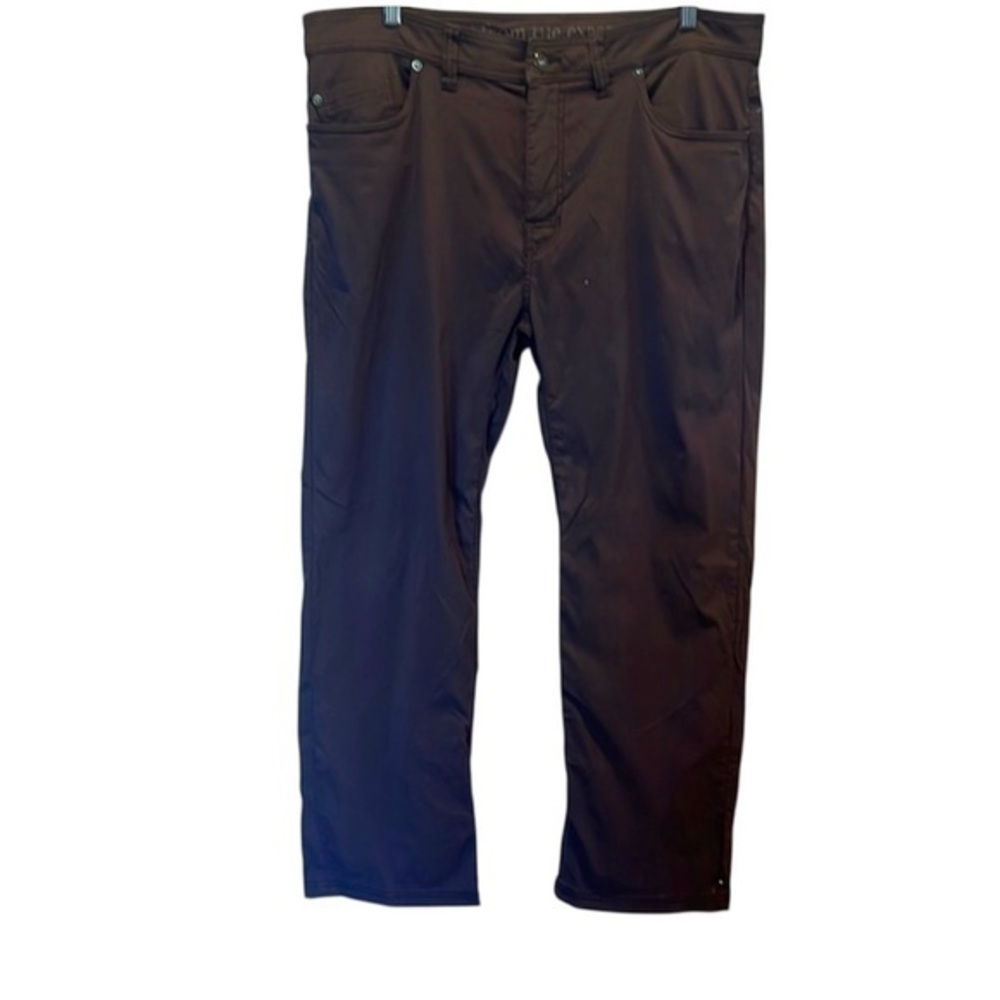 Prana Men’s Briton Pants Brown Slim Fit 5 pocket Size 38 x 30